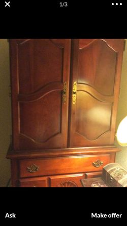 Cedar wood Cabinet / Tv Entertainment Center / Drawer space ect g