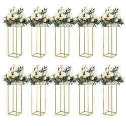 Gold Wedding Flower Stand Metal Vase 