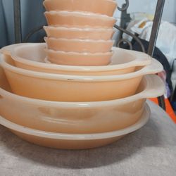 424 Fire King Ceramic Baking Dishes And Cups. 