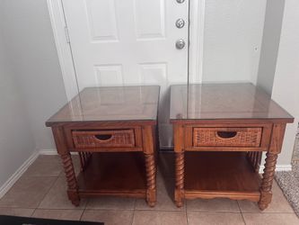 Real wood side tables
