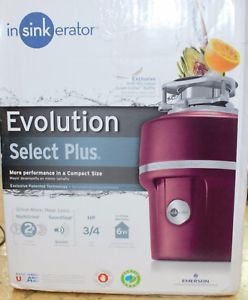 Insinkerator evolution select plus 3/4 hp garbage disposal