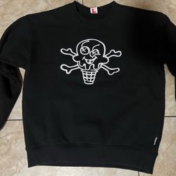 Icecream Black Crewneck Sweatshirt Size Large
