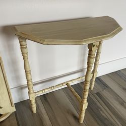 Antique Half Round Table 