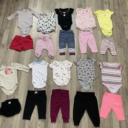 A Lot Of Infant Baby Girl Clothes, Size 0-6 Months