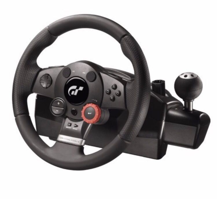Logitech Driving Force GT Racing Wheel Pedals Gran Turismo PS2 PS3 PC