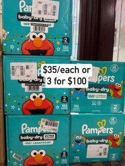 Pamper diapers size 2-186 count