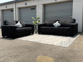 Free Same-Day Delivery 🚚  Dark Gray Sofa and Loveseat ✨️