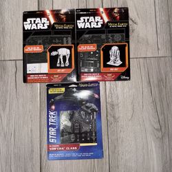 Metal Earth Star Wars AT-AT & R2-D2, Star Trek Klingon