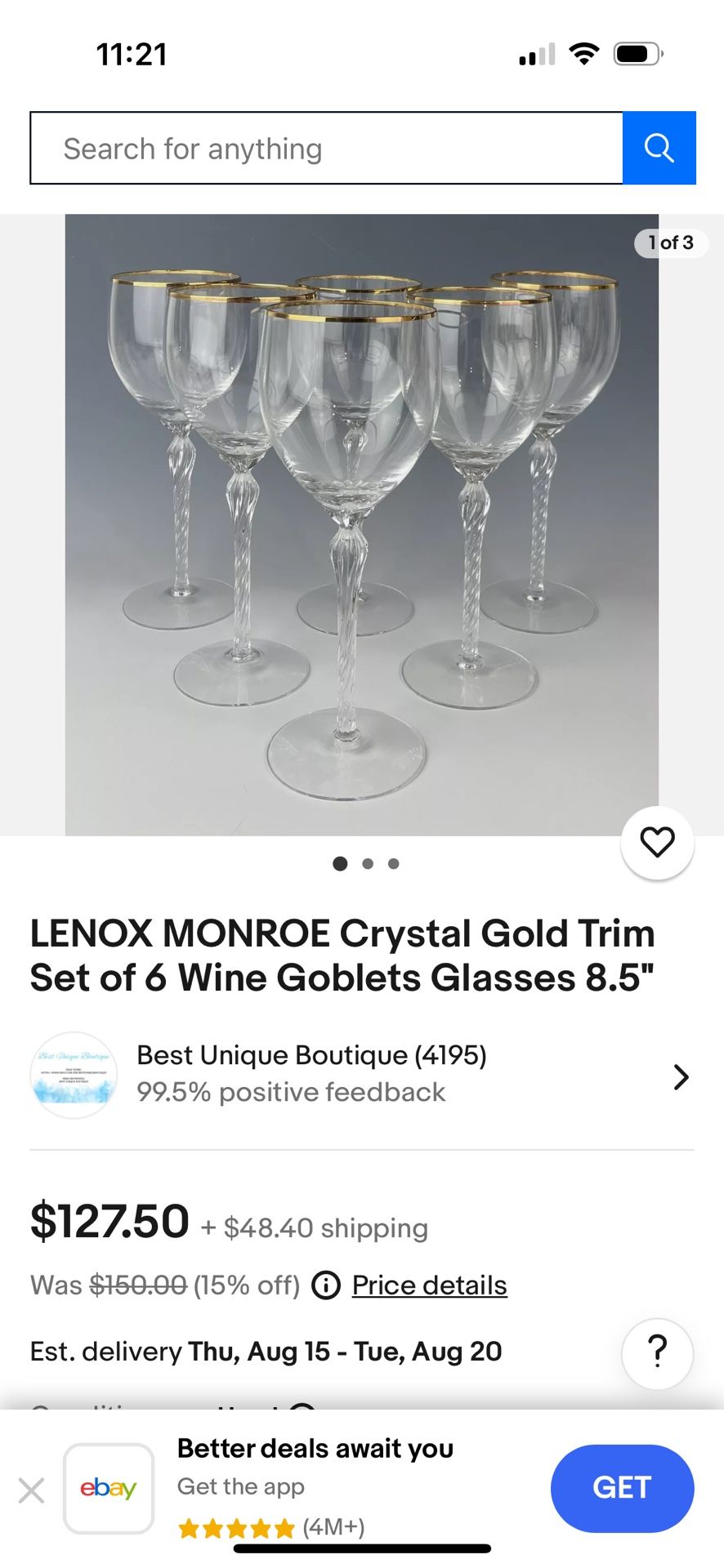 Lenox Monroe Wine Glasses