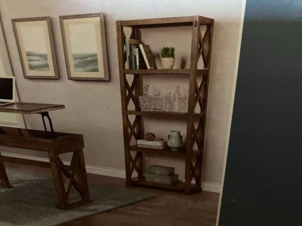 NEW-Bayside Furnishings Burke 72” Bookcase (FACTORY SEALED)