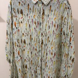 Fishing Rapala Button Up