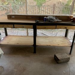 Very Heavy Work Shop Table Industrial Tools For Sale