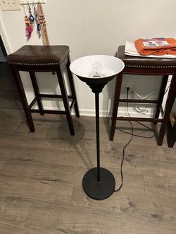 Black Torchiere Floor Lamp