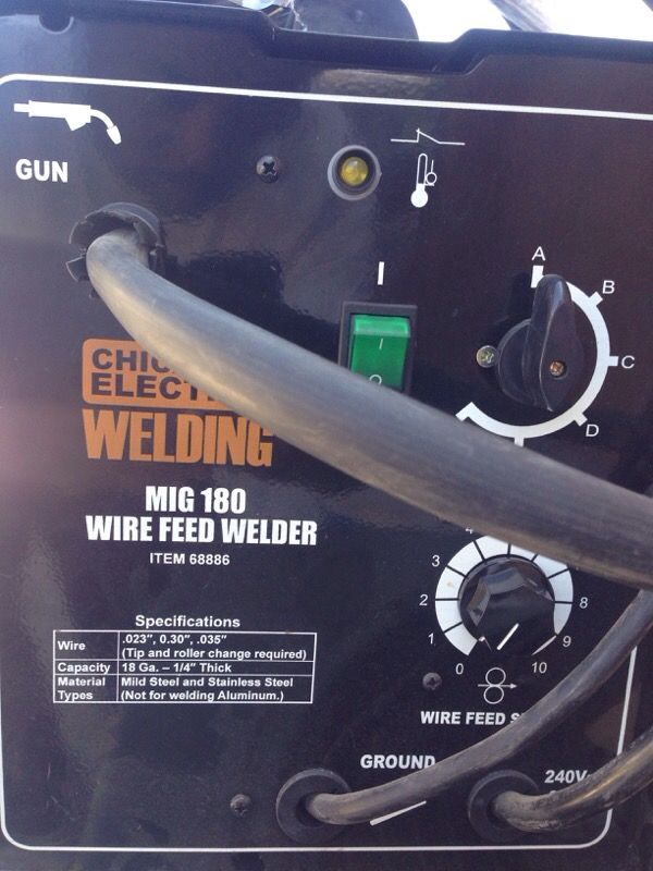 Chicago electric 180 AmpDC, 240 Volt, MIG/Flux Cored Welder for Sale