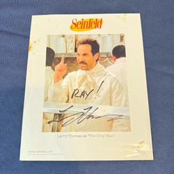 Seinfeld Larry Thomas "The Soup Nazi" Signed 8x10 Photo w/ MATCHING Polaroid Pho