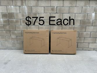 NEW White Electric Dual-Motor Height Adjustable 4-Leg Standing Desk Frame ONLY *$75 Each*