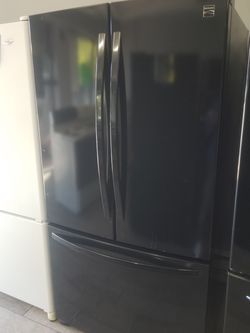 Kenmore 3 door black refrigerator