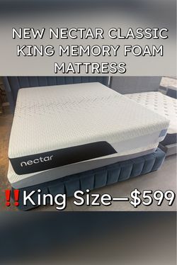NEW NECTAR CLASSIC KING MEMORY FOAM MATTRESS