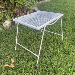 MidCentury Iron Mesh Outdoor Side Table
