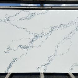 CALACATTA QUARTZ JUMBO SLABS DIANA BLUE 127X64 2CM FOR KITCHEN COUNTERTOPS 