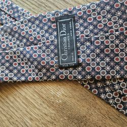 Vintage Silk Christian Dior Print Neck Tie Men's 