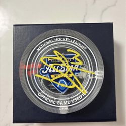 Seth Jones autographed 2020 all-star game water puck