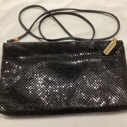 Whiting & Davis Black Mesh Shoulder Bag Vintage