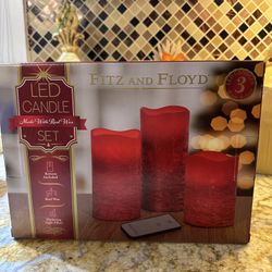 BRAND NEW - LED Candle Set (red) w/ Remote Control
