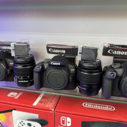 Canon - EOS Rebel T7 DSLR Video Camera with 18-55mm Lens - Black ((Take It Home In Payments/ llévatelo a casa en pagos) 