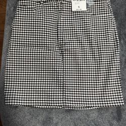 FOREVER 21 Women Skirt - Checkered Brown Black - Small New With tag