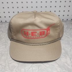 Vintage HEB Gasoline Beige Rope Snapback Hat Nissun Cap NEW OLD DEAD STOCK RARE
