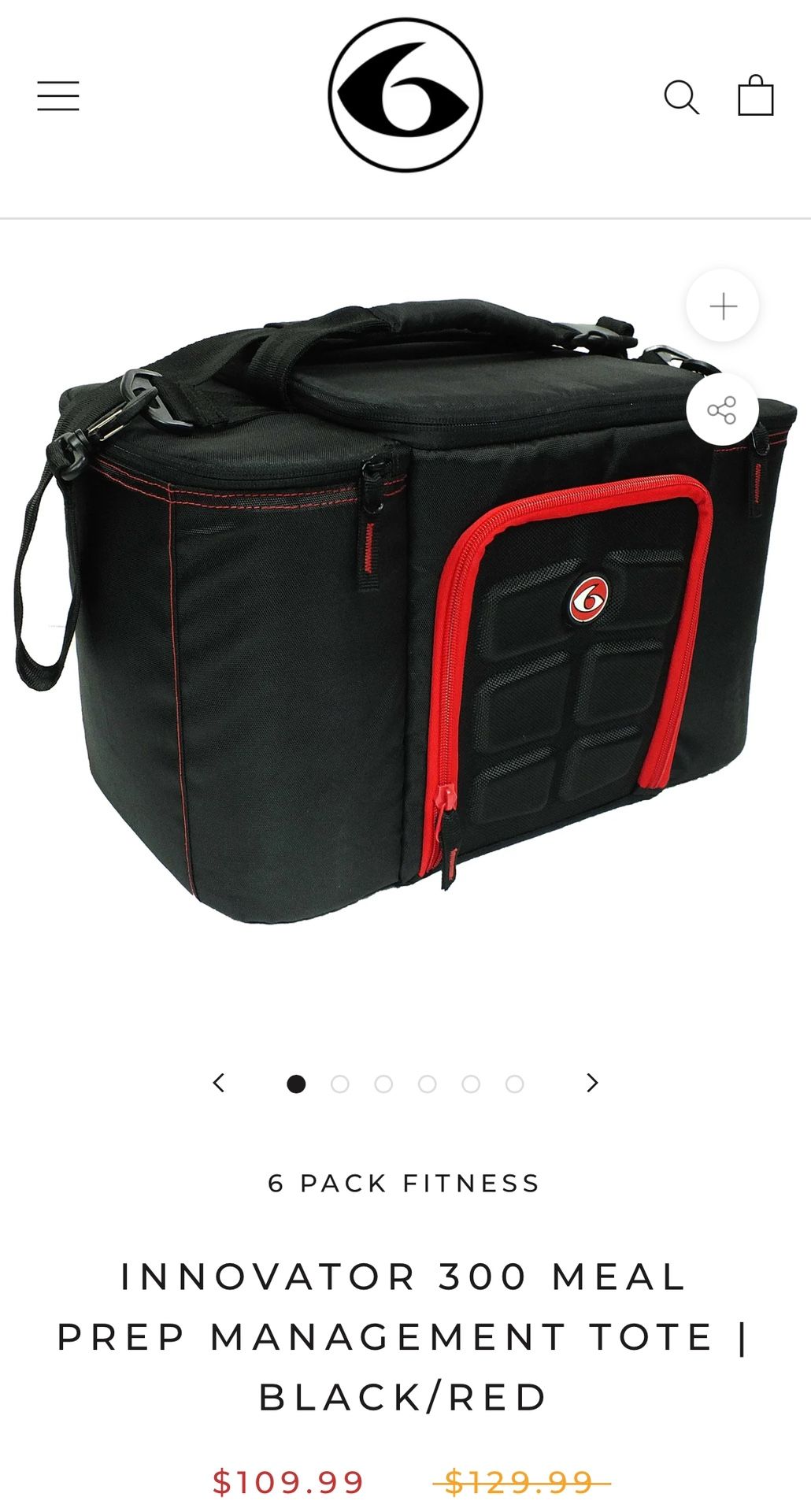 6 Pack Fitness Meal Prep Bag