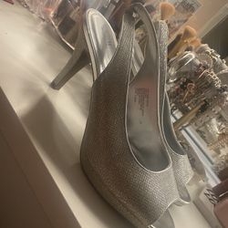 Silver Sequence 11W Woman’s Heels 