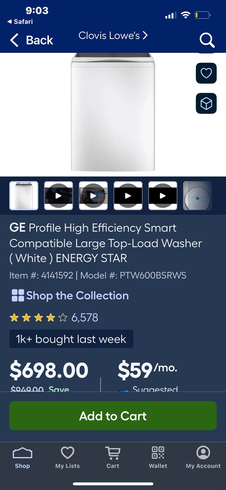 GE Profile washer