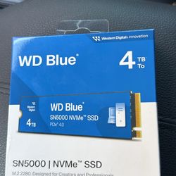 WD Blue 4TB SN5000 NVMe TM SSD