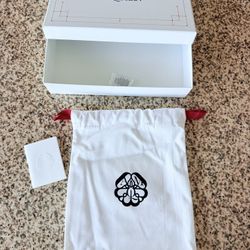 Alexander McQueen Large White Box Red Accents Dust Bag Authentic Designer New