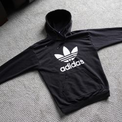 Adidas big logo Hoodie in black women size S