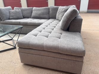 *FREE DELIVERY* Large Gray Sectional Sleeper + Coffee Table