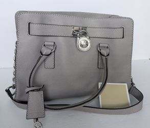 Michael Kors Hamilton Pearl Gray Bag