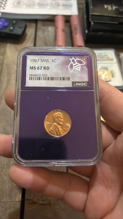 1967 SMS Lincoln Cent NGC MS 67 RD