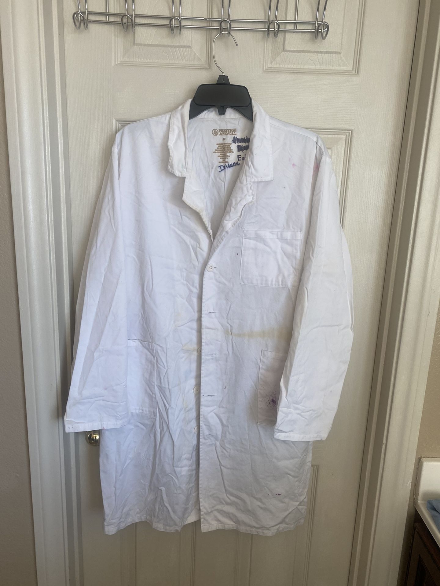 Student Lab Coat, Lab Glasses And Iclicker