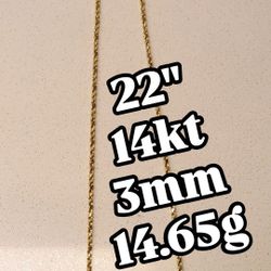 14kt Gold Chain Cadena De Oro