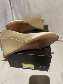 Badgley Mischka Meagan Ivory Satin Flats