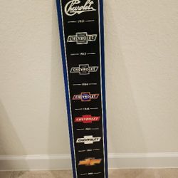Chevrolet Garage Sign Evolution Logo Bowtie Metal Wall Decor 