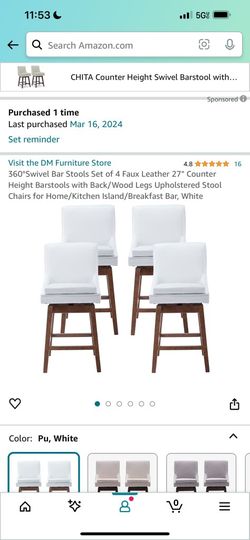 4 Swivel New Barstools