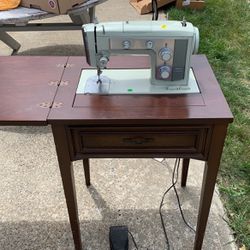 Sewing Machine And Table