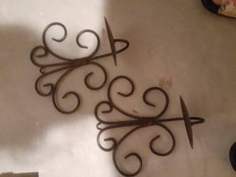 Wrought iron candle holders