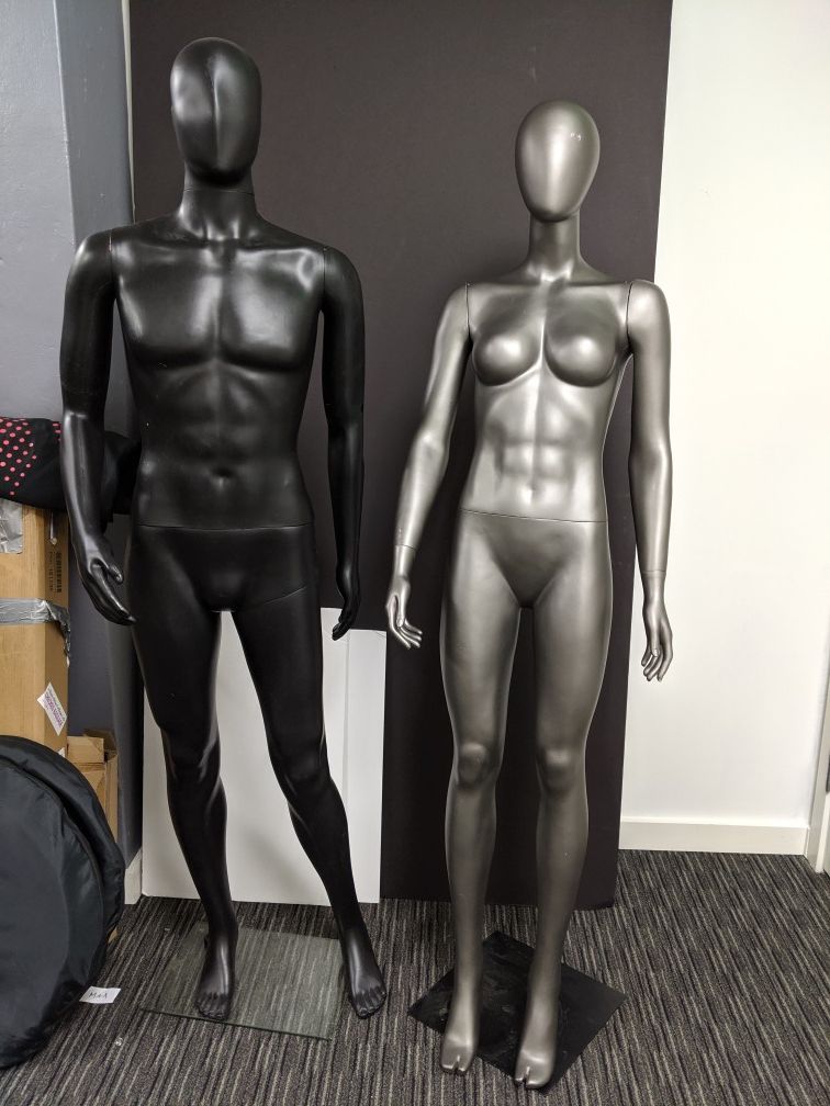 Mannequins - female only available.