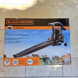BLACK And DECKER corded Leaf Blower Vaccum Mulcher