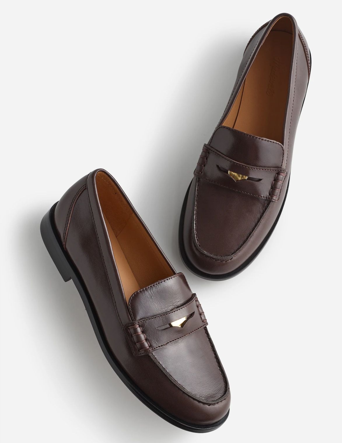 Madewell Women’s Grayson Leather Penny Loafer, Size 10M (Turkish Coffee) NR851